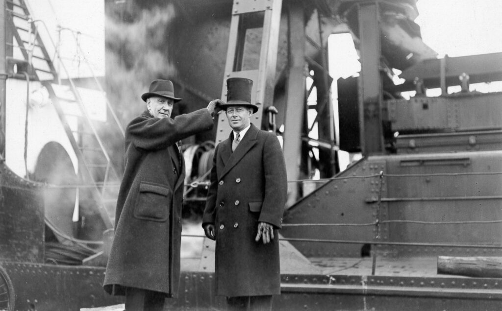 1937 image of the beaver hat ceremony