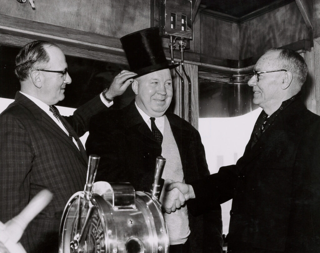 1961 image of the beaver hat ceremony