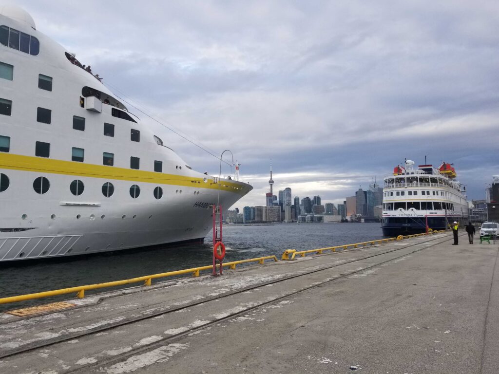 Cruise ship at port