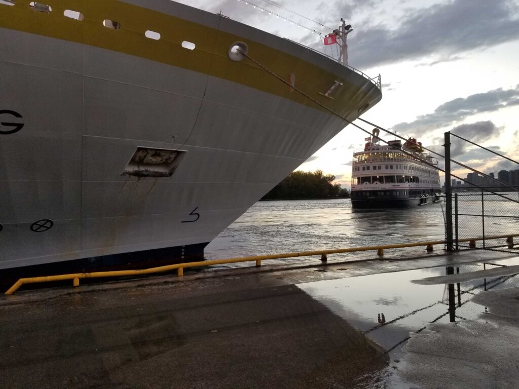 Cruise ship at port