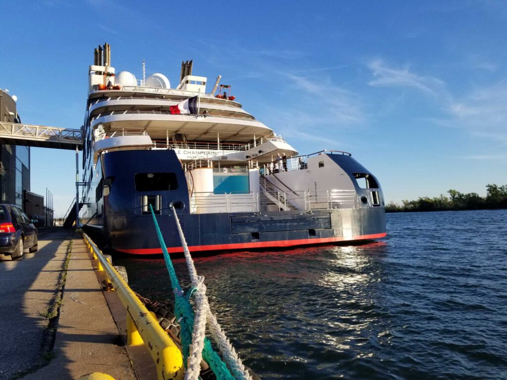 Cruise ship at port