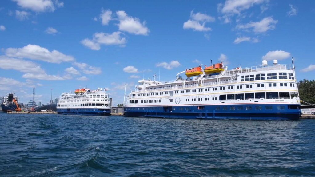 Cruise ship at port