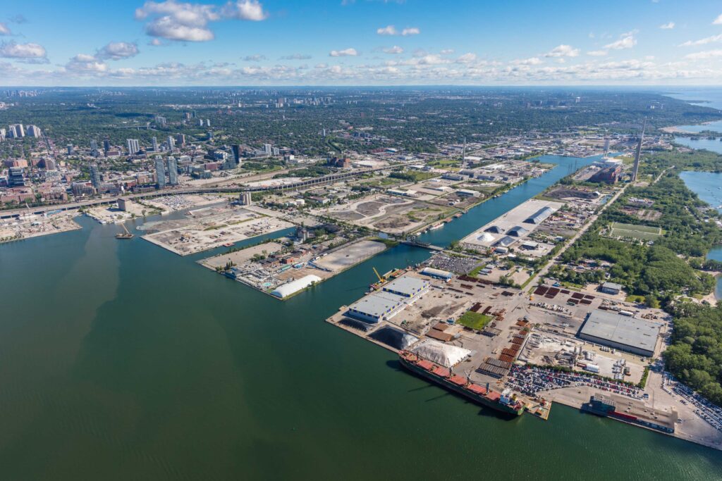 Aerial photo of the port