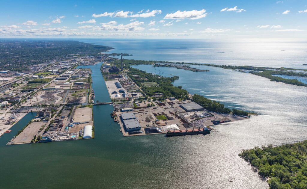 Aerial photo of the port