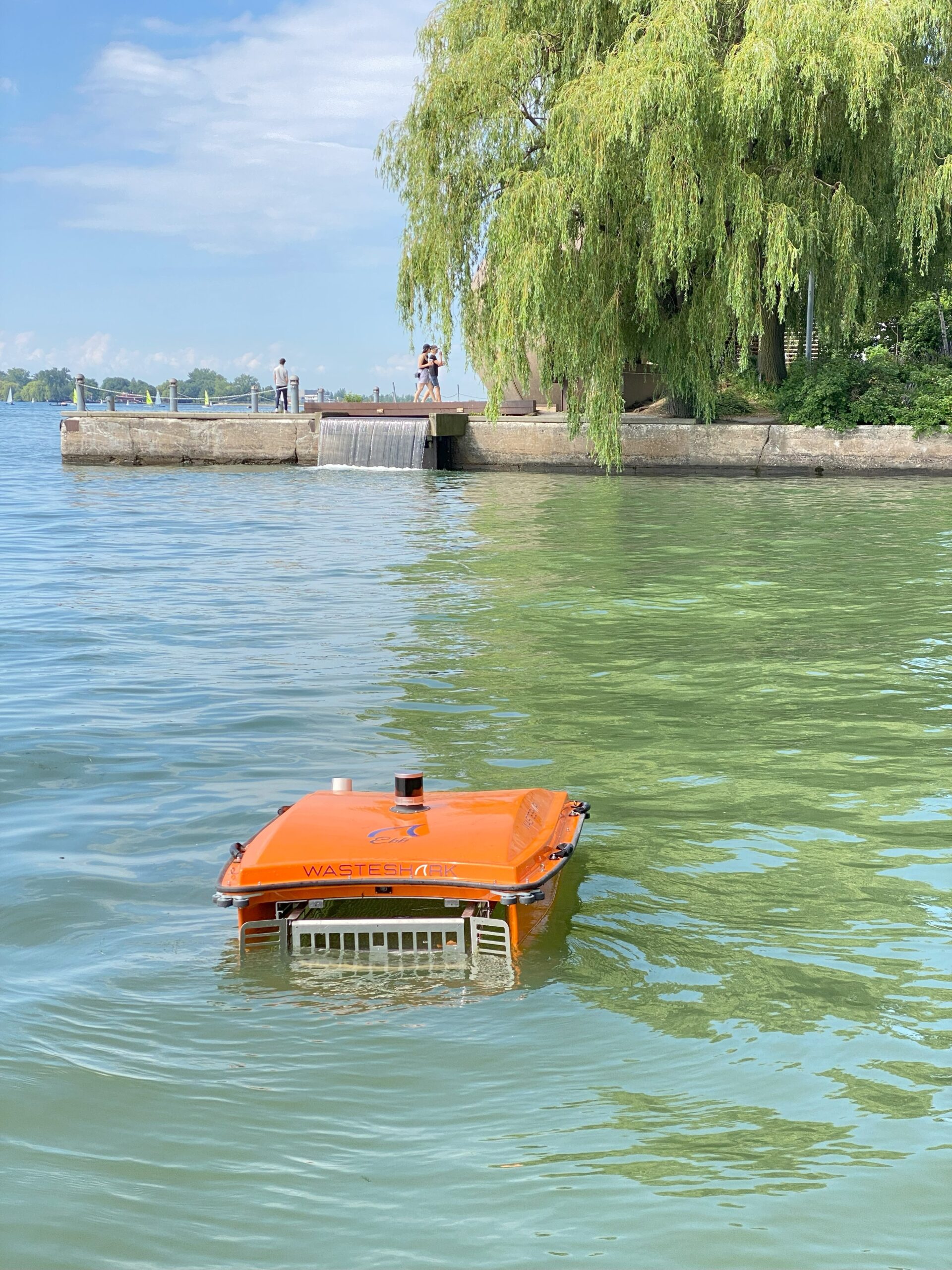 Seabin in the water at the port