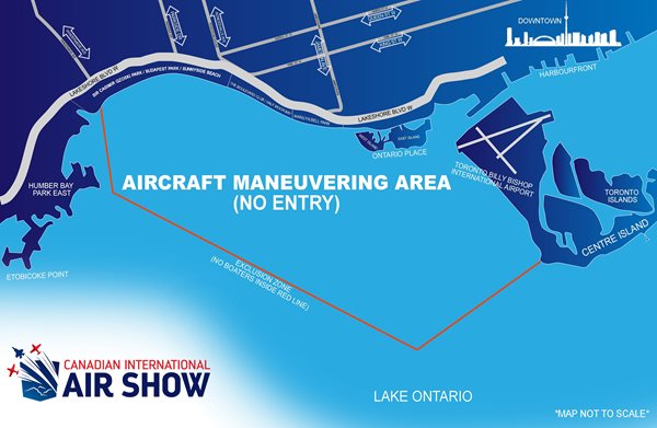 Aircraft area map for the air show